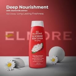 Elmore Glycerine Chamomile Body Lotion, Hydrated, Nourished Face and Body